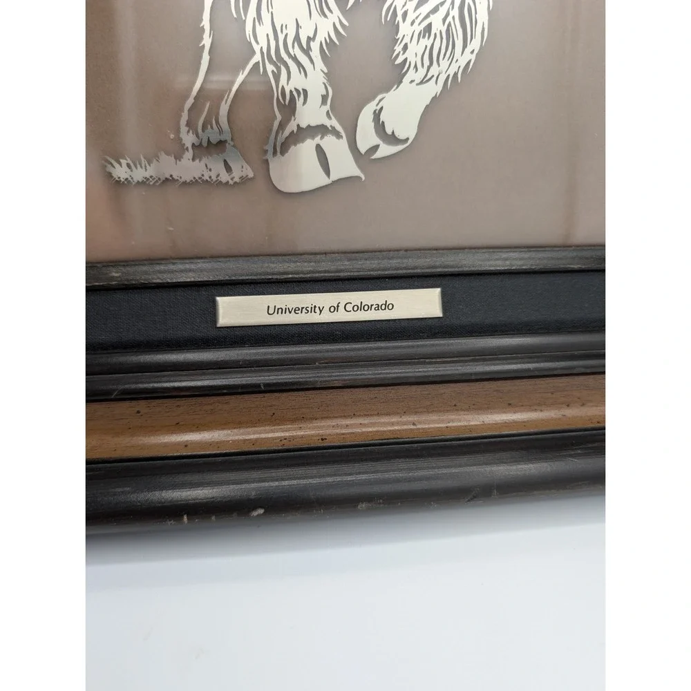 1978‎ University of Colorado Buffalo Sterling Silver SilverScene Framed Wall Art